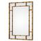 Gable Regency Distressed Gold Leaf Iron Bamboo Wall Mirror