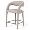 Alexander Mid Century Modern Light Grey Performance Iron Frame Counter Stool