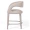 Alexander Mid Century Modern Light Grey Performance Iron Frame Counter Stool
