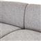 Zoe Modern Grey Upholstered Black Birch Wood 2 Piece Curved Sectional - 176&quot;Wx67&quot;D