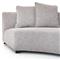 Zoe Modern Grey Upholstered Black Birch Wood 2 Piece Curved Sectional - 176&quot;Wx67&quot;D