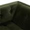 Allen Mid Century Green Velvet Brown Wood Frame Button Tufted Chaise Lounge