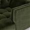 Allen Mid Century Green Velvet Brown Wood Frame Button Tufted Chaise Lounge