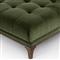 Allen Mid Century Green Velvet Brown Wood Frame Button Tufted Chaise Lounge
