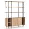 Daphne Modern Classic Mango Wood Black Iron Display Case