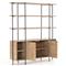 Daphne Modern Classic Mango Wood Black Iron Display Case