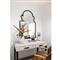 Auxerre Modern Classic Black Wood Arch Wall Mirror