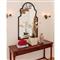 Auxerre Modern Classic Black Wood Arch Wall Mirror