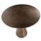 Jeffrey Mid Century Modern Brown Aluminum Round Bistro Table - 34&quot;W