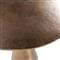 Jeffrey Mid Century Modern Brown Aluminum Round Bistro Table - 34&quot;W