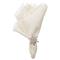Sarah Fringe Coastal Beach White Linen Napkin - Set of 4