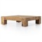 Oliver Rustic Lodge Brown Oak Wood Square Coffee Table