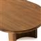 Paris Rustic Lodge Light Brown Acacia Crescent Base Oval Coffee Table - Small