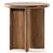 Paris Rustic Lodge Light Brown Acacia Wood Crescent Base Round Side End Table