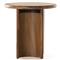 Paris Rustic Lodge Light Brown Acacia Wood Crescent Base Round Side End Table