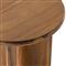 Paris Rustic Lodge Light Brown Acacia Wood Crescent Base Round Side End Table