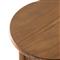 Paris Rustic Lodge Light Brown Acacia Wood Crescent Base Round Side End Table
