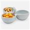Desmond Modern White Stoneware Tripple Nut Dish Serving Bowl