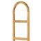 Preston Rustic Lodge Brown Teak Wood Arched Ladder Wall Shelf
