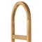 Preston Rustic Lodge Brown Teak Wood Arched Ladder Wall Shelf