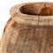 Tiana Rustic Lodge Brown Reclaimed Wood Amphora Planter Decorative Vase