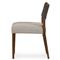 Ely Rustic Grey Performance Leather Back Brown Wood Dining Side Chair