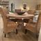 Robin French Brown Reclaimed Pine Wood Round Pedestal Dining Table - 59&#39;&#39;W