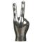 Farella Industrial Loft Distressed Silver Peace Sign Hand Sculpture