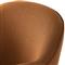 Samuel French Country Brown Upholstered Wood Swivel Arm Chair