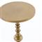 Carson Hollywood Regency Brass Aluminum Round Pedestal End Table