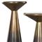 Maddux Mid Century Antique Brass Ombre Iron Accent Pedestal Side Tables - Set of 2