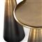 Maddux Mid Century Antique Brass Ombre Iron Accent Pedestal Side Tables - Set of 2