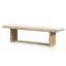 Marina Coastal Beach White Performance Mango Wood Natural Woven Cane Dining Bench