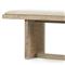 Marina Coastal Beach White Performance Mango Wood Natural Woven Cane Dining Bench