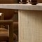 Marina Coastal Beach Whitewash Mango Wood Natural Woven Cane Dining Table - 84&quot;W