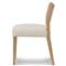 Ely Rustic Lodge Cream Performance Beige Wood Dining Side Chair