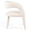 Alexander Mid Century Modern White Upholstered Dining Arm Chair