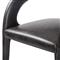 Alexander Mid Century Modern Black Upholstered Leather Dining Arm Chair