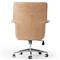 Arslan Industrial Loft Beige Upholstered Leather Swivel Executive Office Chair