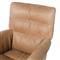 Arslan Industrial Loft Beige Upholstered Leather Swivel Executive Office Chair