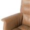 Arslan Industrial Loft Beige Upholstered Leather Swivel Executive Office Chair