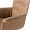 Arslan Industrial Loft Beige Upholstered Leather Swivel Executive Office Chair