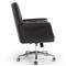 Arslan Industrial Loft Black Upholstered Leather Swivel Executive Office Chair