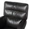 Arslan Industrial Loft Black Upholstered Leather Swivel Executive Office Chair