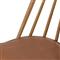 Lara Rustic Lodge Brown Leather Oak Windsor Dining Side Chair