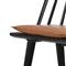 Lara Rustic Lodge Brown Leather Black Oak Windsor Counter Stool