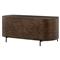 Khalil Rustic Lodge Brown Wood Black Iron Demilune Executive Desk