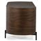 Khalil Rustic Lodge Brown Wood Black Iron Demilune Executive Desk