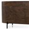 Khalil Rustic Lodge Brown Wood Black Iron Demilune Executive Desk