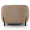 Riley Mid Century Modern Light Brown Upholstered Wood Barrel Chair